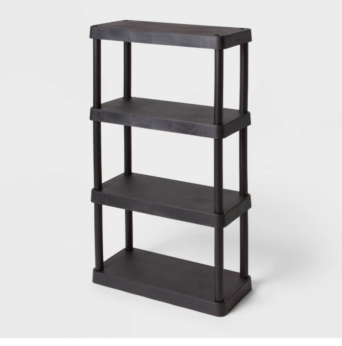 Black Plastic Storage Shelf