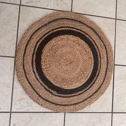 Jute Rug - About 2 Feet In Diameter