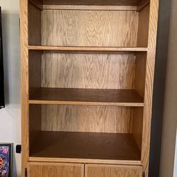 Solid Oak Shelf Cabinet