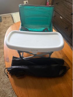 Baby camping chair with table