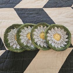 Pack Of 4 Handmade Crochet Coasters