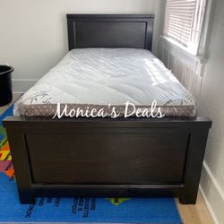 Twin Solid Wood Bed With Mattress $360