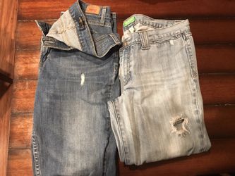 Levi distressed (Sz 13) and Abercrombie cropped jeans (Sz 10)