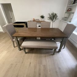 Wood Table 6 Person 