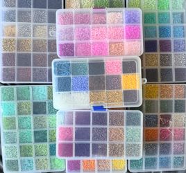 9 boxes of 8/0 seed beads