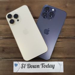 Apple iPhone 14 Pro 5G - $1 DOWN TODAY, NO CREDIT NEEDED