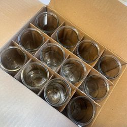 Case Of 12- Empty 8” Tall Candle Jars