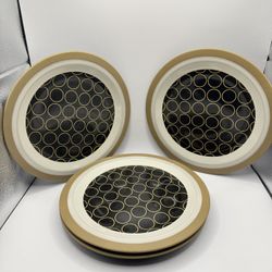 (4) Franciscan Gourmet Circles 9 3/8-inch Dinner Plates