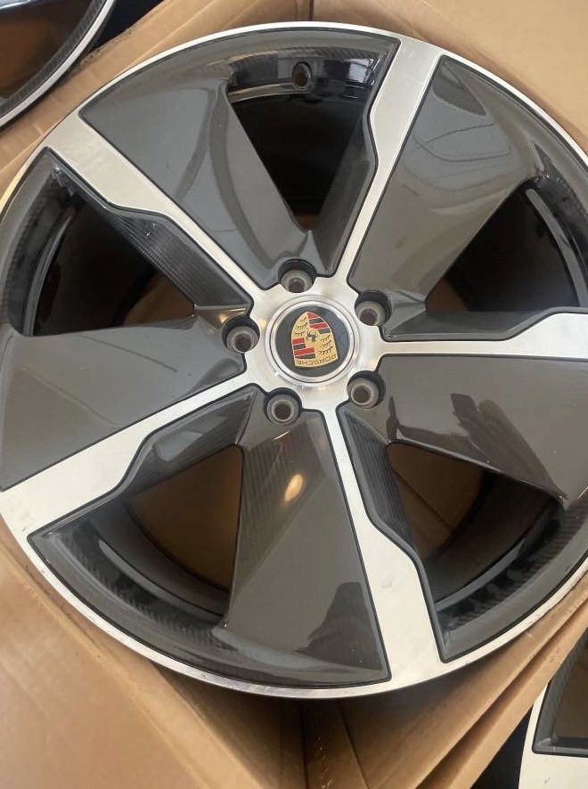 4 Porsche Taycan Carbon Fiber Exclusive Design OEM Factory Wheels