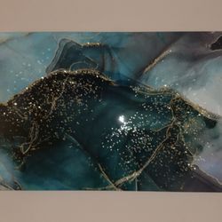 Teal And Gold Wall Decor