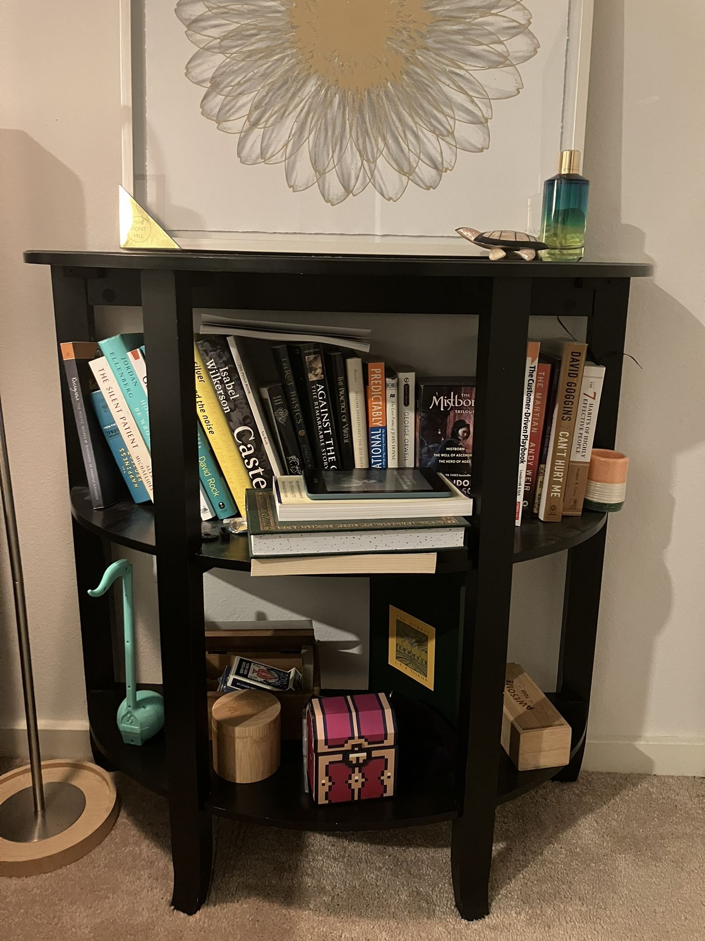 Black Half-Circle Bookshelf