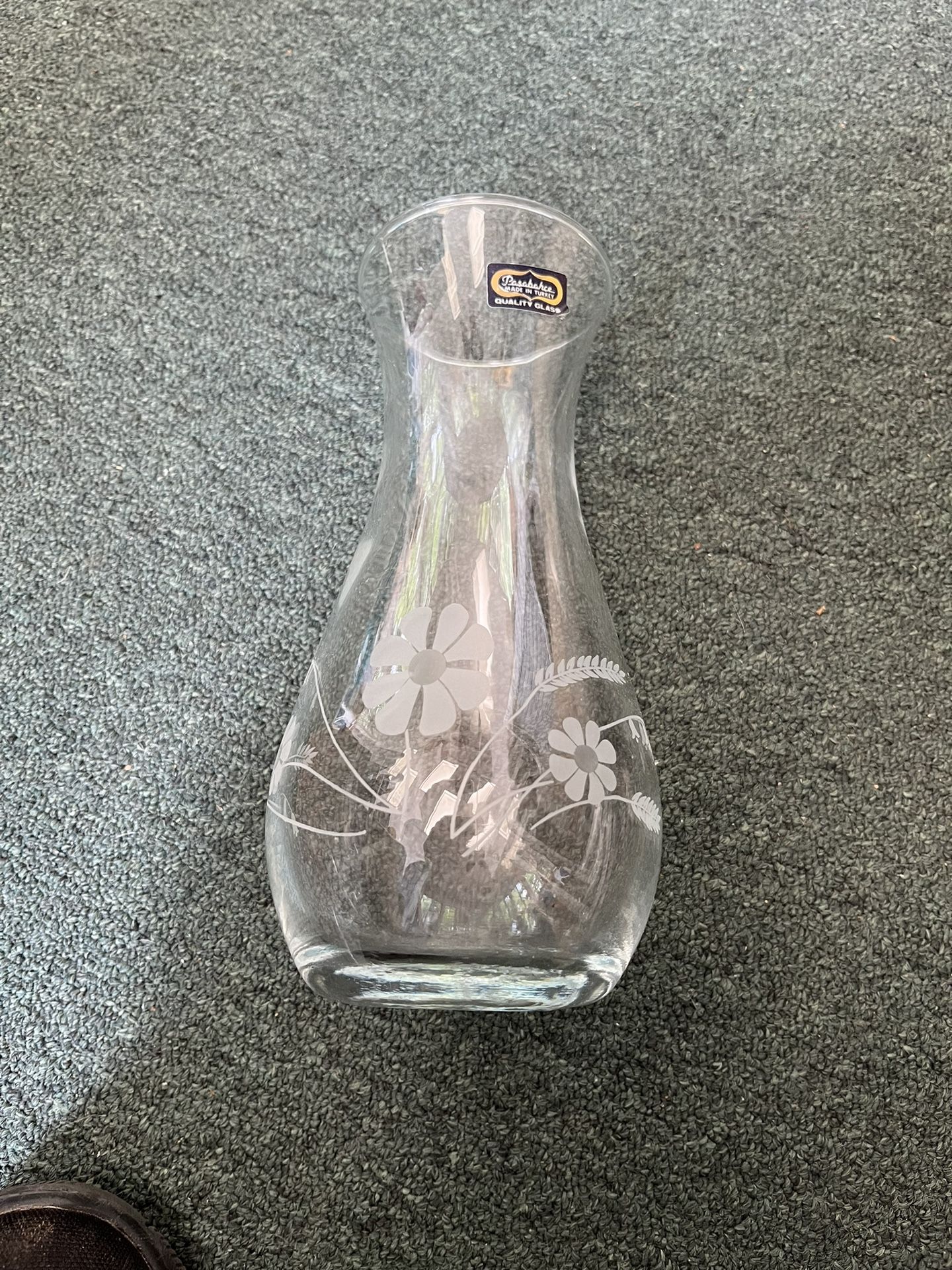 Vintage Pasabahce Turkish Glass Vase