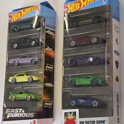 FAST&FURIOUS and HW MOTOR SHOW 5-pack (new for 2025 and hard to find) Hot Wheels, 