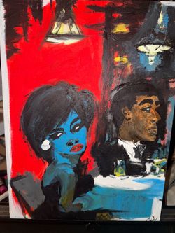 Original Acrylic Painting – "Jazz Lounge" | Modern Expressionist Wall Art