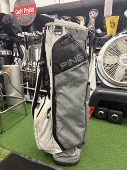 PING Hoofer Stand Bag Heather Grey Platinum Black 5-Way Dual Strap
