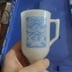 Vintage Alpine Coffee Milk Glass Mug