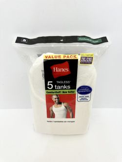New Pack Of 5 Hanes Tagless Tank Shirts Size 2XL