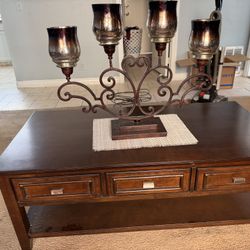 Beautiful brown coffee table with drawers