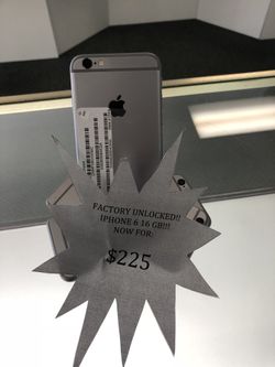 FACTORY UNLOCKED IPHONE 6 WITH 16GB! UNLOCKED(ALL CARRIERS)