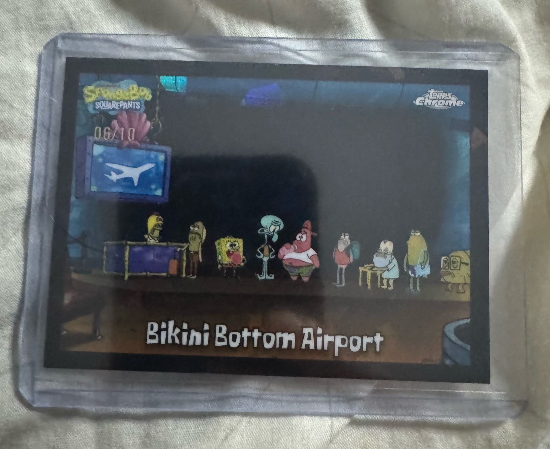 2025 Topps Chrome SpongeBob Sapphire Bikini Bottom Airport Black /10 #149