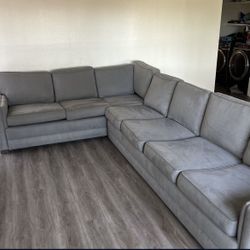 Couch / Sofa Set Grey Cloth