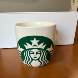 Starbucks 2017 14oz Green White Siren Logo Coffee Cup Ceramic Mug Mermaid Barrel
