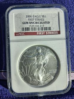 2003 1$ Eagle  1st Strike  GEM Uncirculateted  NGC