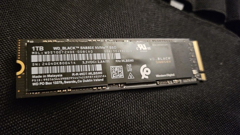 1TB And 2TB WD_ Black SN850x NVMe SSD