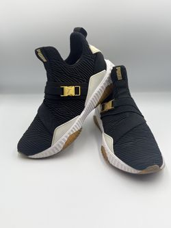 Puma Defy Mid Varsity Black Fabric Mid Top Training Athletic Sneakers