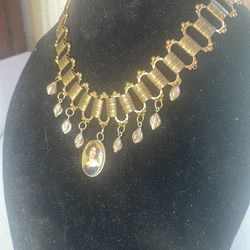 Victorian style book chain necklace