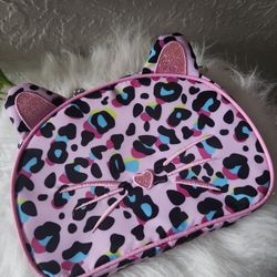 Cat Leopard Print Girls Purse