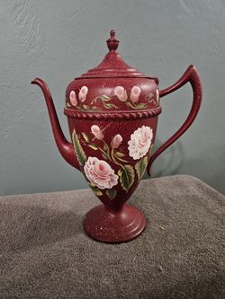 Vintage Hand Painted Floral Teapot