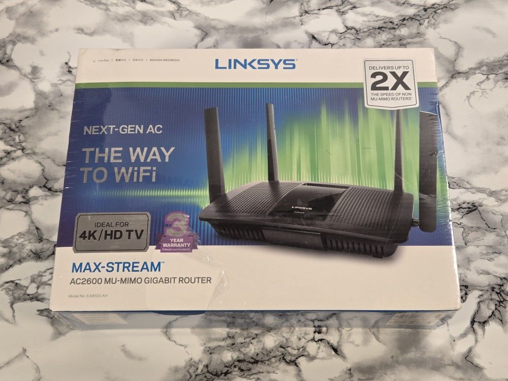 Brand New Linksys Next Gen AC2600 MU-MIMO Gigabit Router Model EA8100-AH