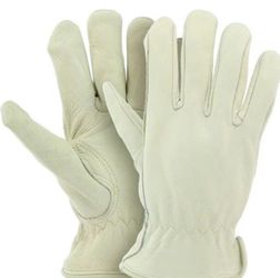NEW Leather Work Gloves Large TEN PAIRS Wells Lamont Firm Grip