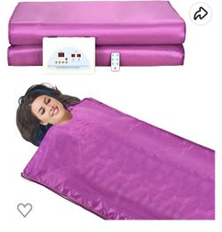 RELOIVE Far Infrared Sauna Blanket Heating Detox with Remote Control for Home Beauty Salon Purple

