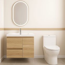 Bathroom vanity floating