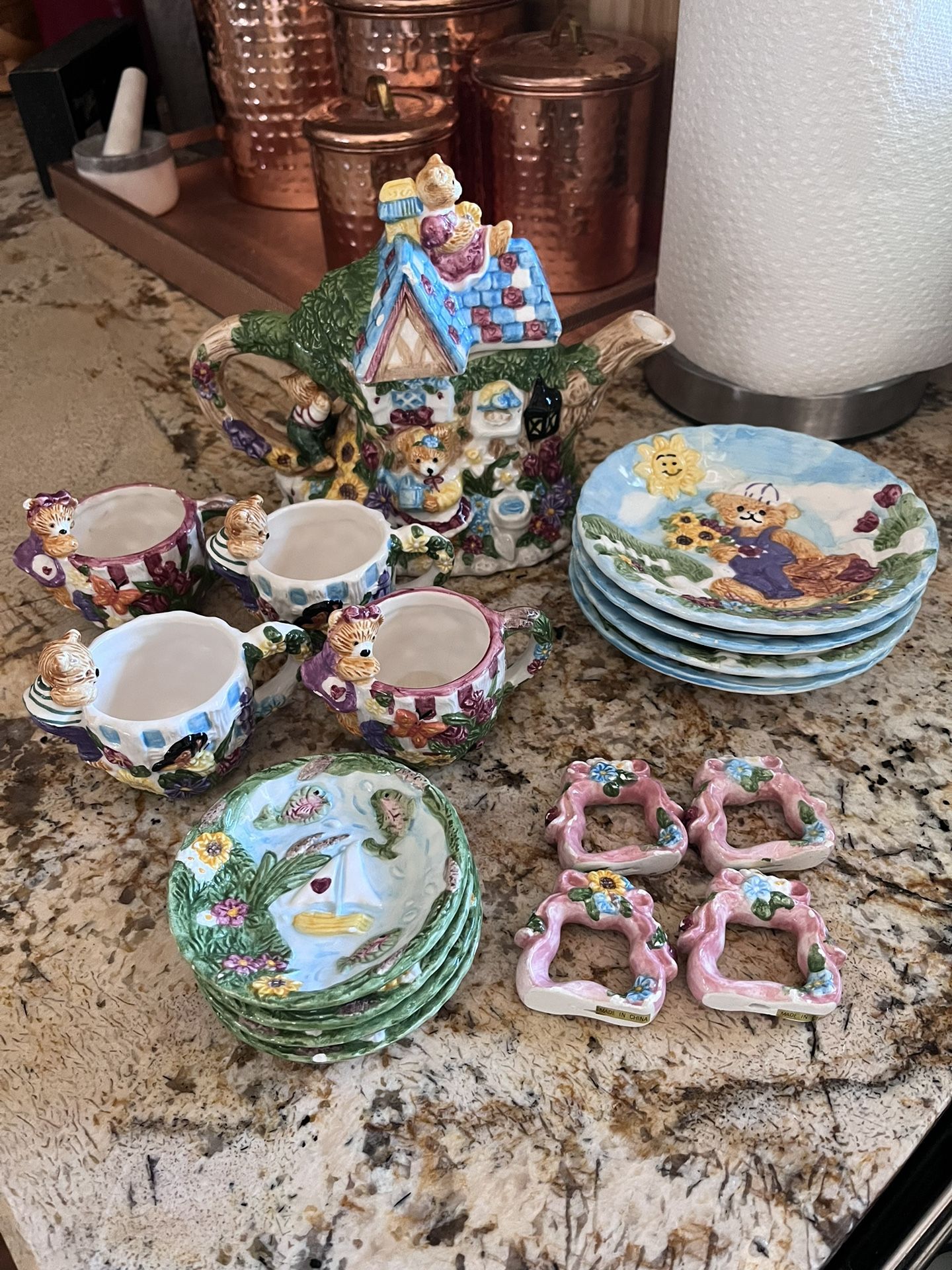 Teddy Bear Girls Tea Set