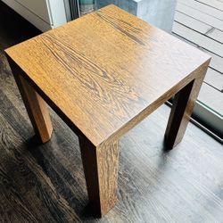 Pair of Custom Matt Decell Parsons Side Tables – Solid Oak, Modern Designer Furniture