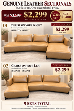 Genuine Leather Sectional Sofa Sale！！！