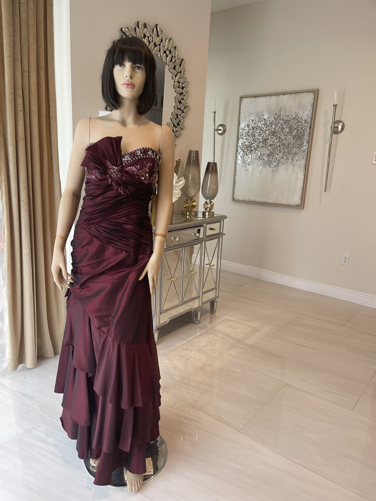New Purple Evening Gown Dress Size 12