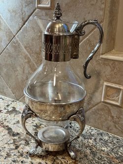 Sterling Silver carafe with warmer