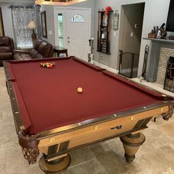 1890s Restored Narragansett 5’ X 9’ Pool Table