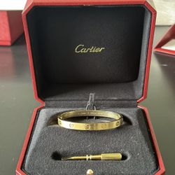 Cartier Love Bangle Bracelet 18k Yellow Gold
