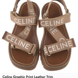 Celine - 'Dad' Graphic Print leather Trim