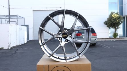 18 INCH SQUARED SET BBS FIR STYLE WHEELS RIMS 18X8 +35 (5X114.3) CB: 73.1