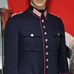 1OO% ORIGINAL WW2 GERMAN FIRE POLICE PARADE WALK-AROUND-DRESS TUNIC 