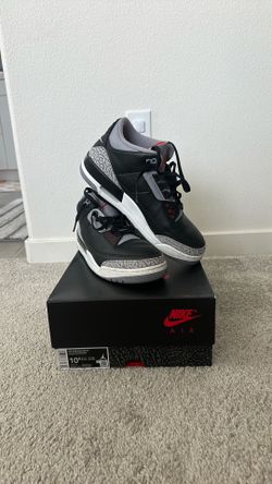 Air Jordan 3 black cement 2024 size 10.5