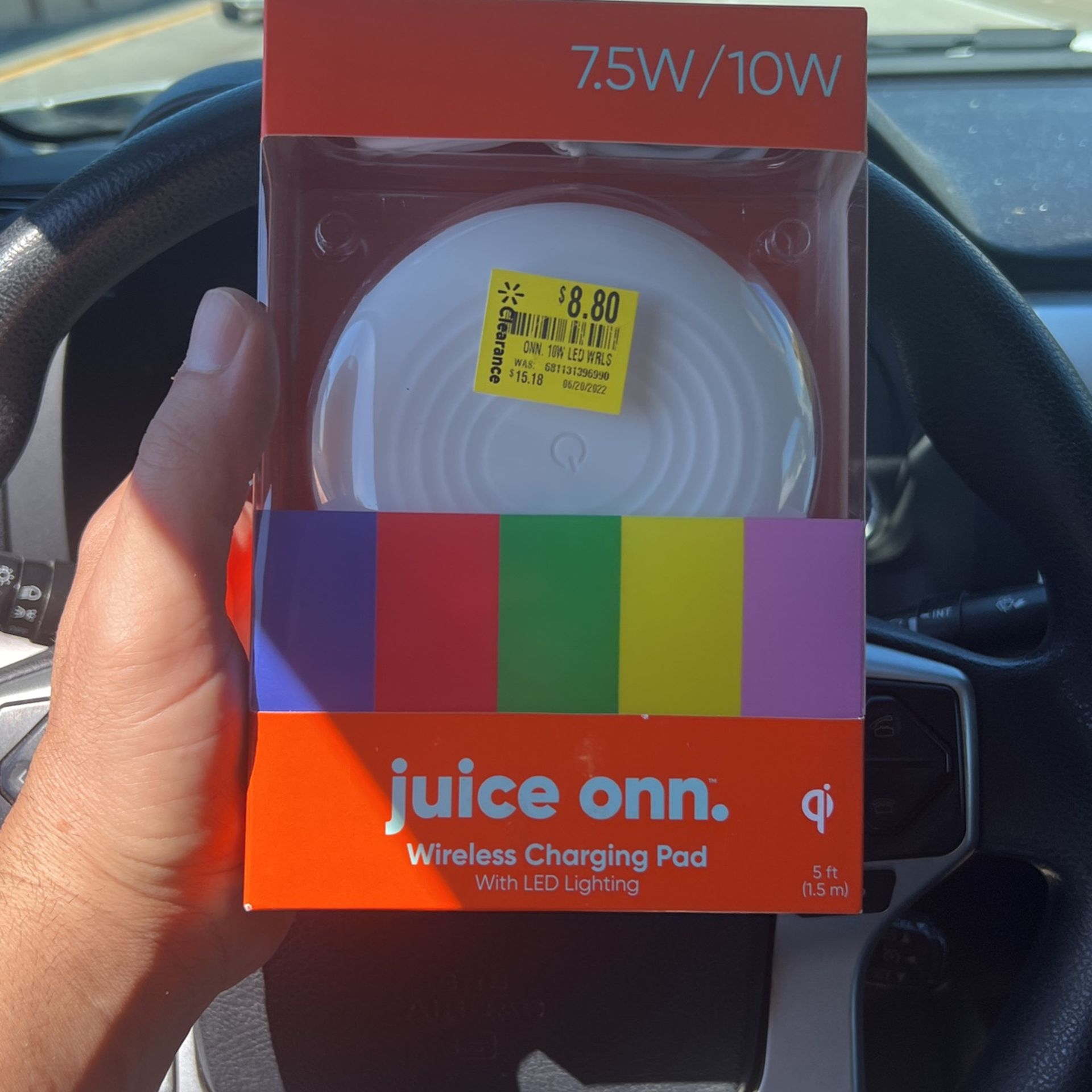 Wireless Charging Pad With Led Lighting - Brand New