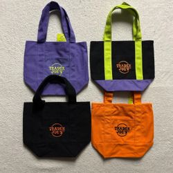 Trader Joes Mini Canvas Tote Bag Set of 4 LIMITED Edition New