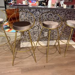 Swivel Gold/silver Bar Stools